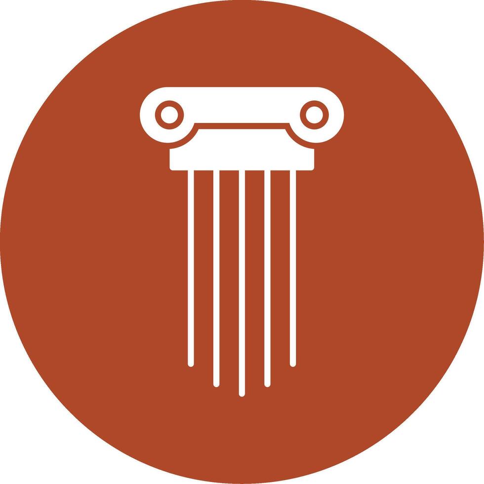 Greek Pillars Glyph Circle Icon vector
