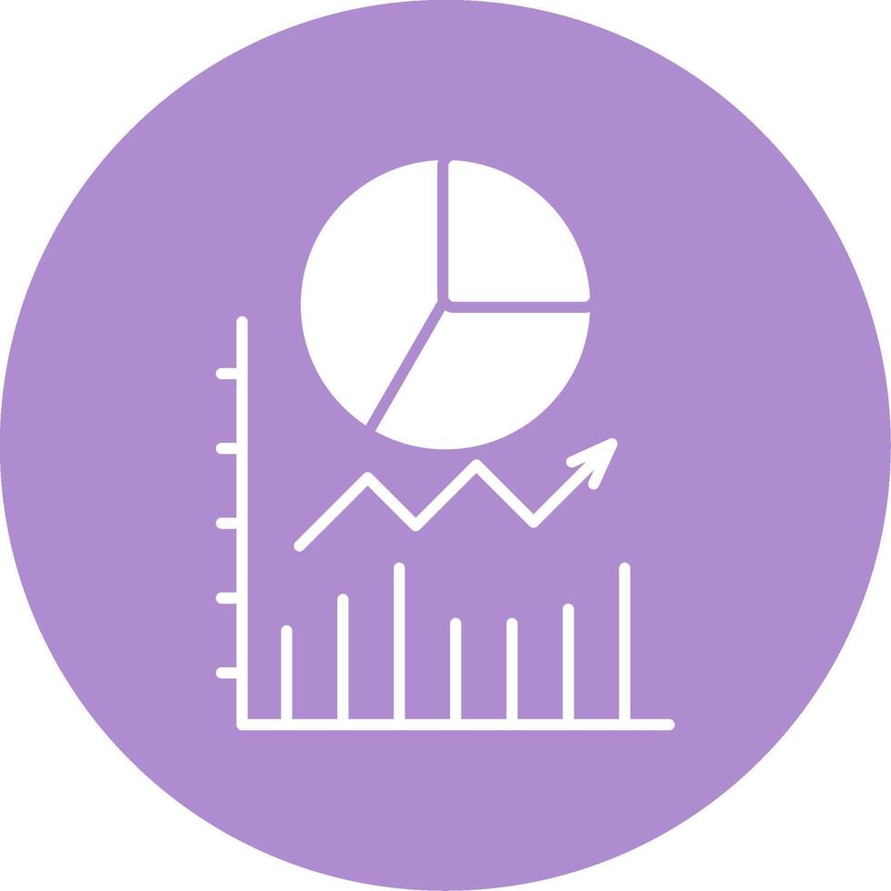 Pie Chart Glyph Circle Icon vector