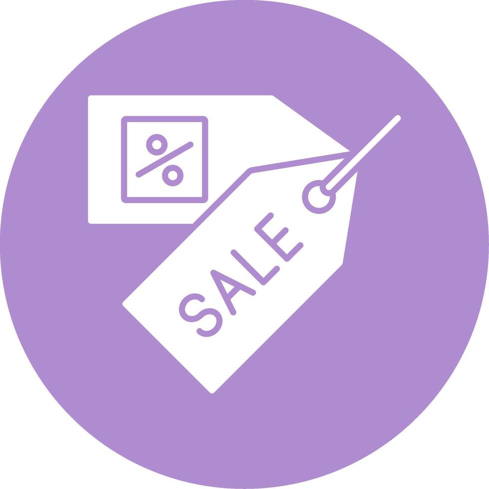 Sales Glyph Circle Icon vector