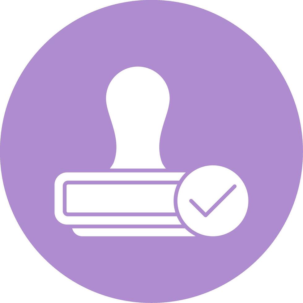 Stamp Glyph Circle Icon vector