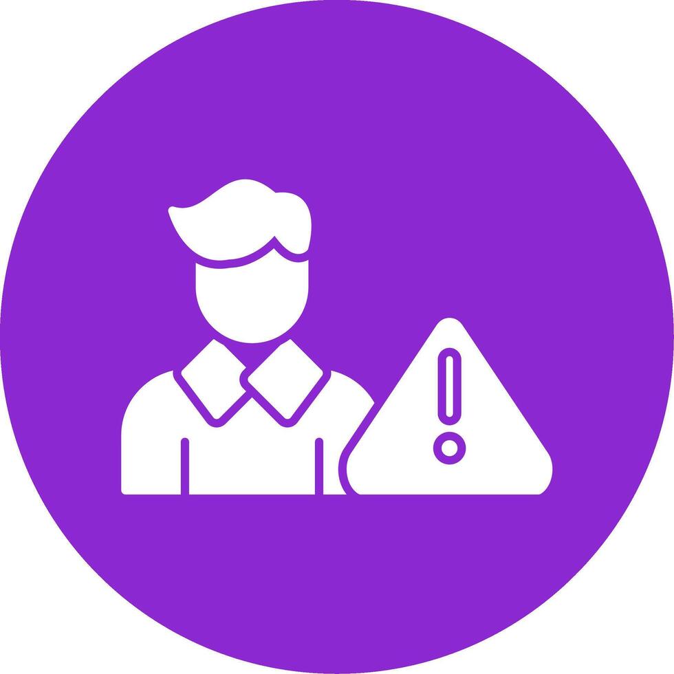 Risk Glyph Circle Icon vector