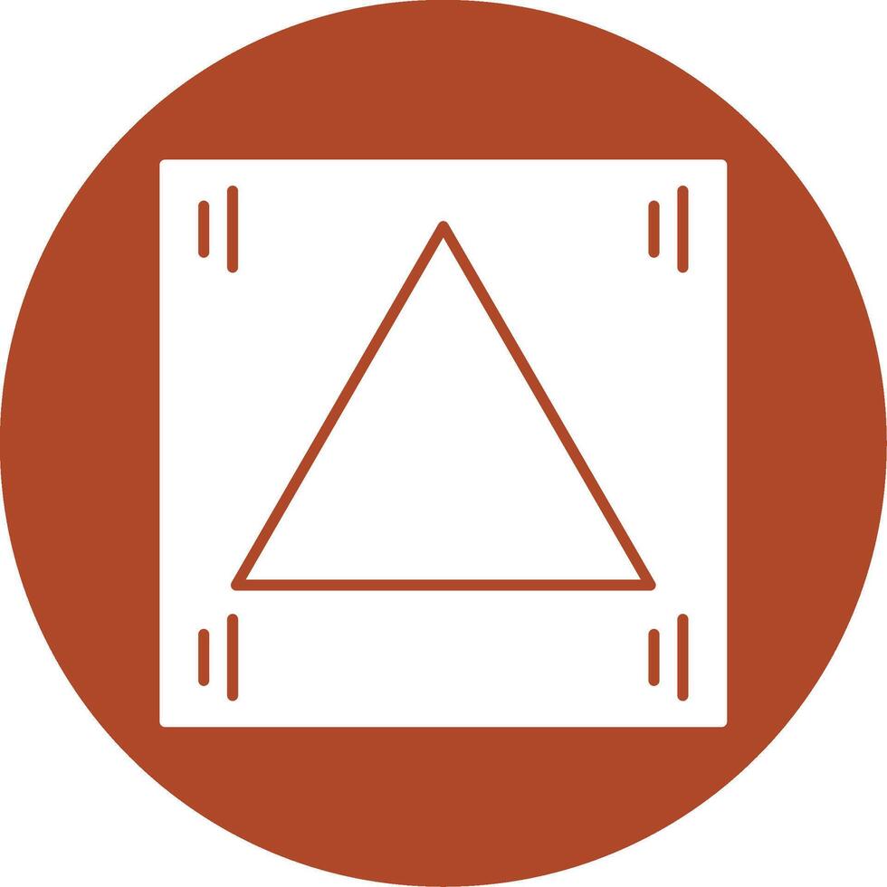 Triangle Glyph Circle Icon vector