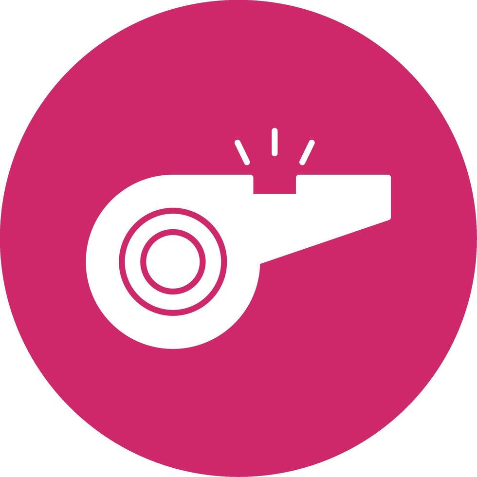 Whistle Glyph Circle Icon vector