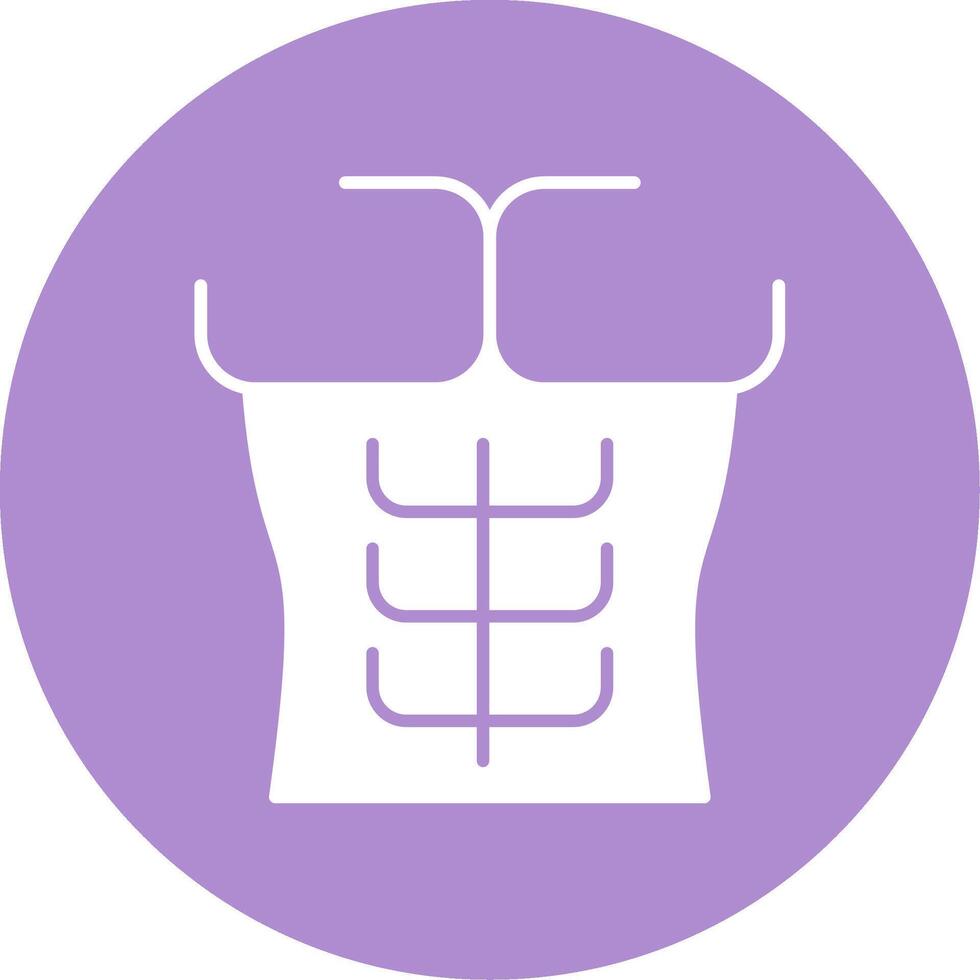 Six Pack Glyph Circle Icon vector