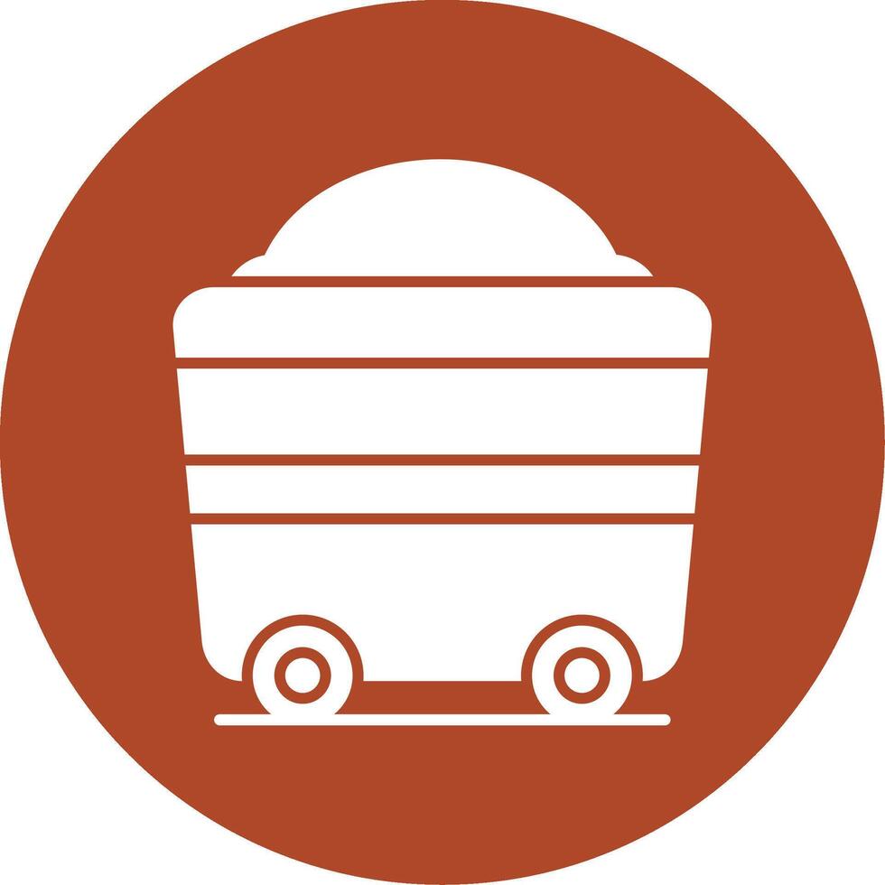 Wagon Glyph Circle Icon vector