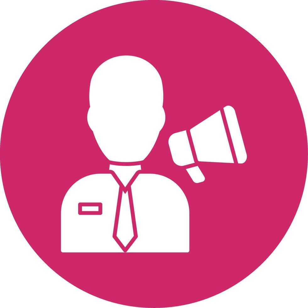 Management Glyph Circle Icon vector