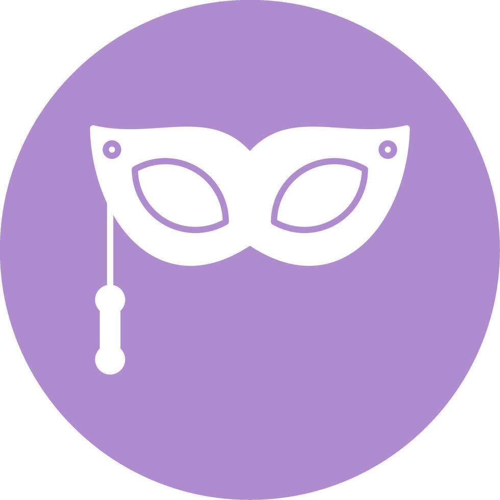 Eye Mask Glyph Circle Icon vector