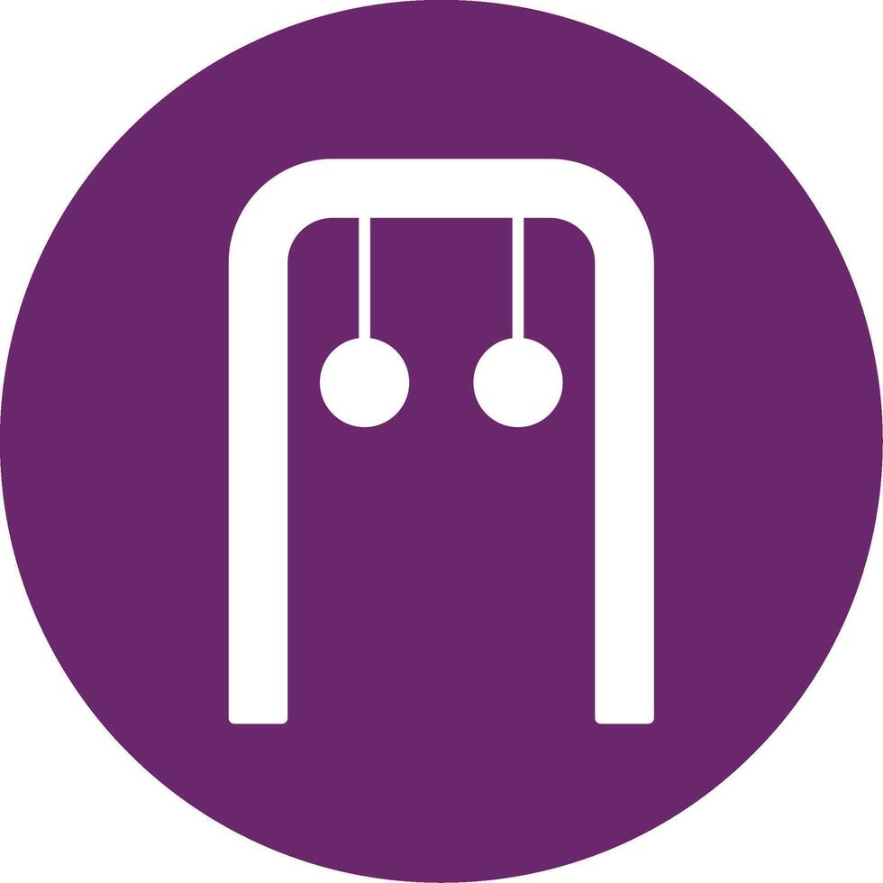 Gymnastic Rings Glyph Circle Icon vector
