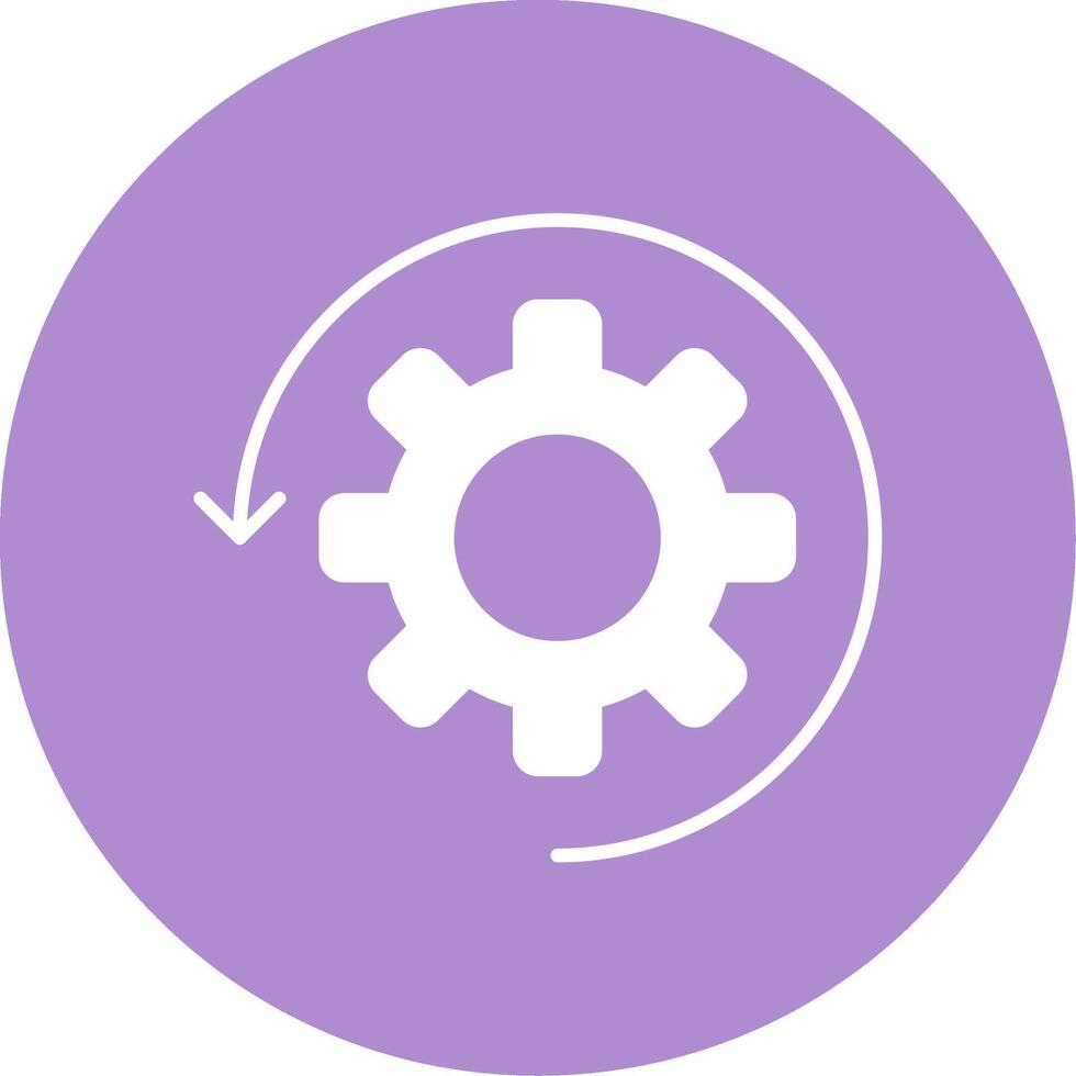 Automate Glyph Circle Icon vector