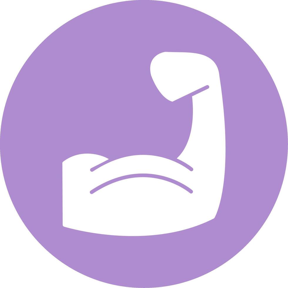 Muscle Glyph Circle Icon vector