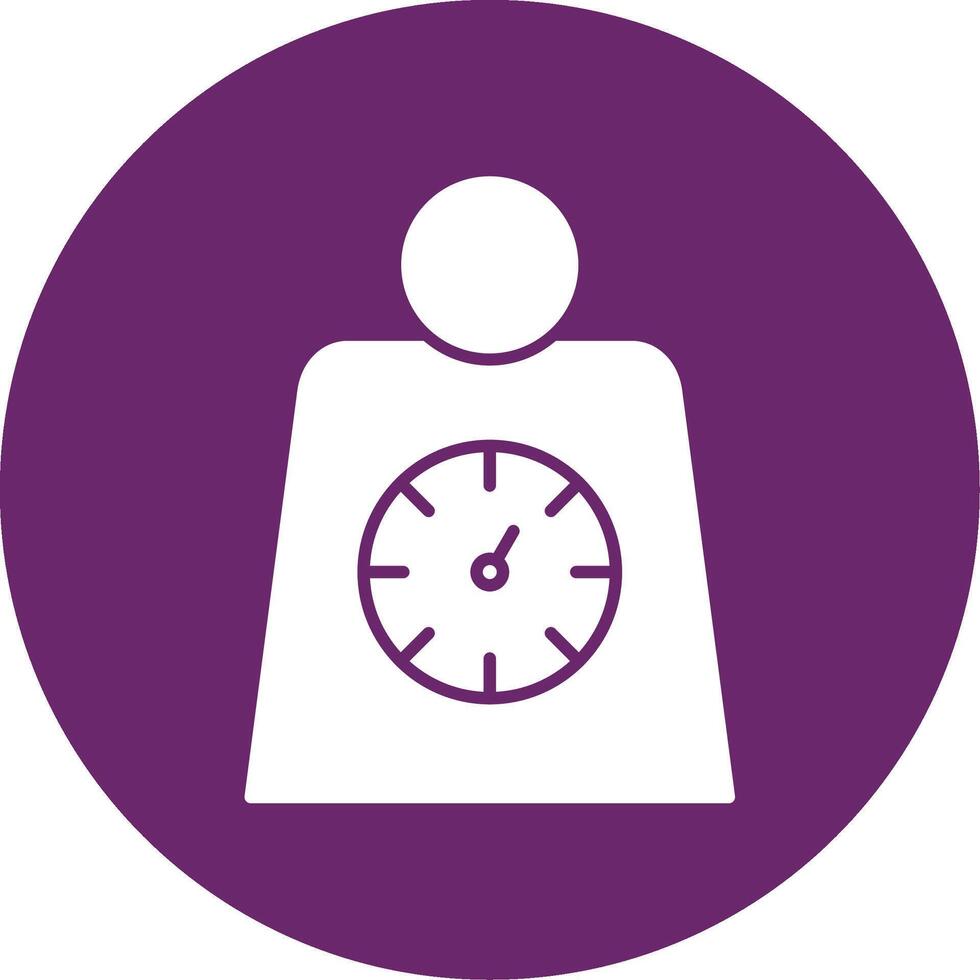 Weight Glyph Circle Icon vector