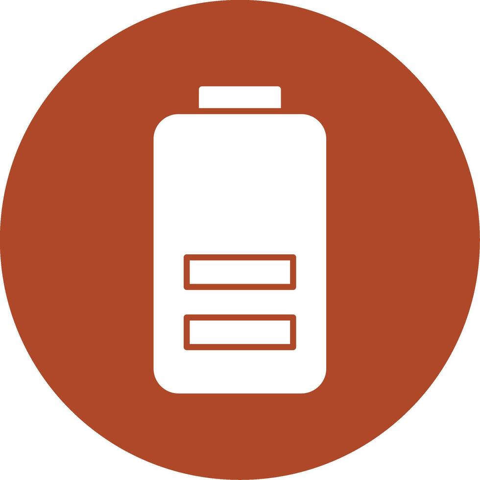 Battery Glyph Circle Icon vector