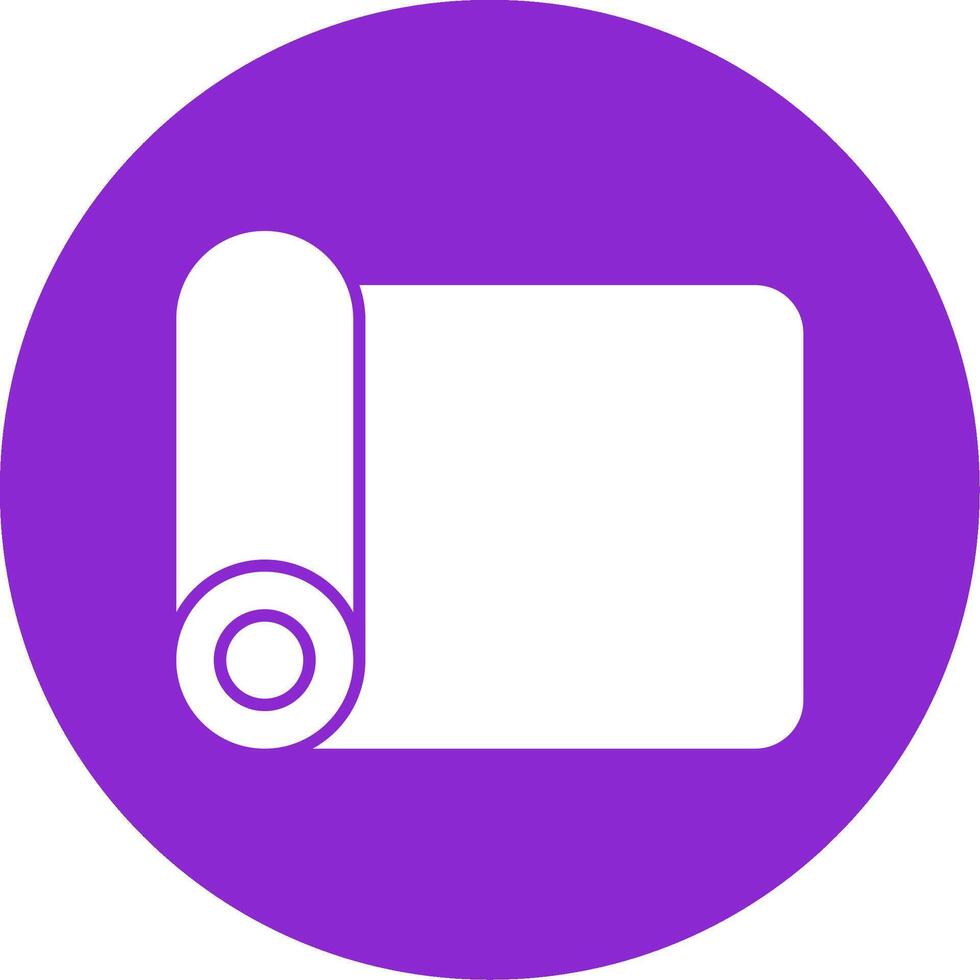 Gymnast Mat Glyph Circle Icon vector