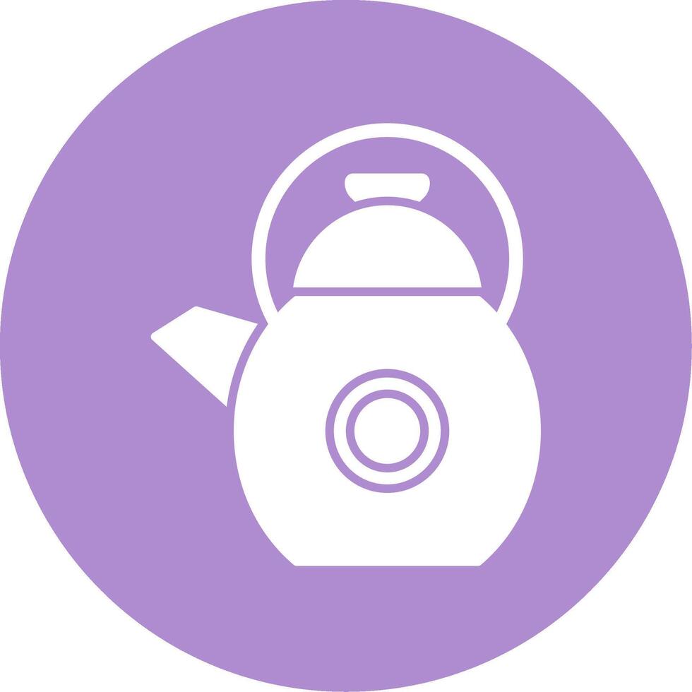 Kettle Glyph Circle Icon vector