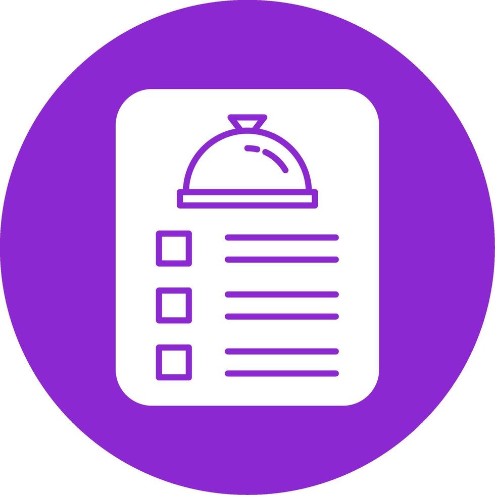 Menu Glyph Circle Icon vector