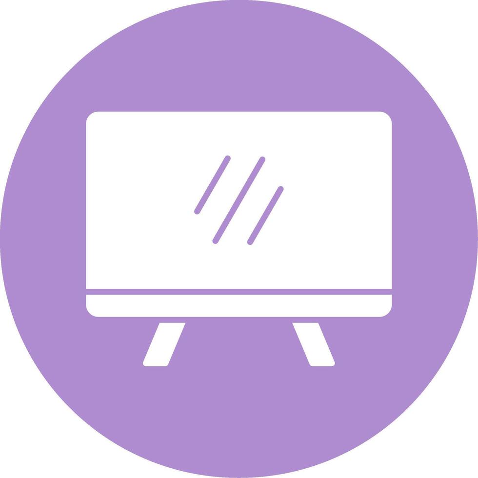 Television Glyph Circle Icon vector