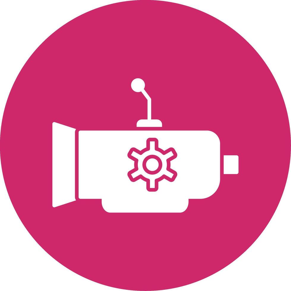 Gearbox Glyph Circle Icon vector