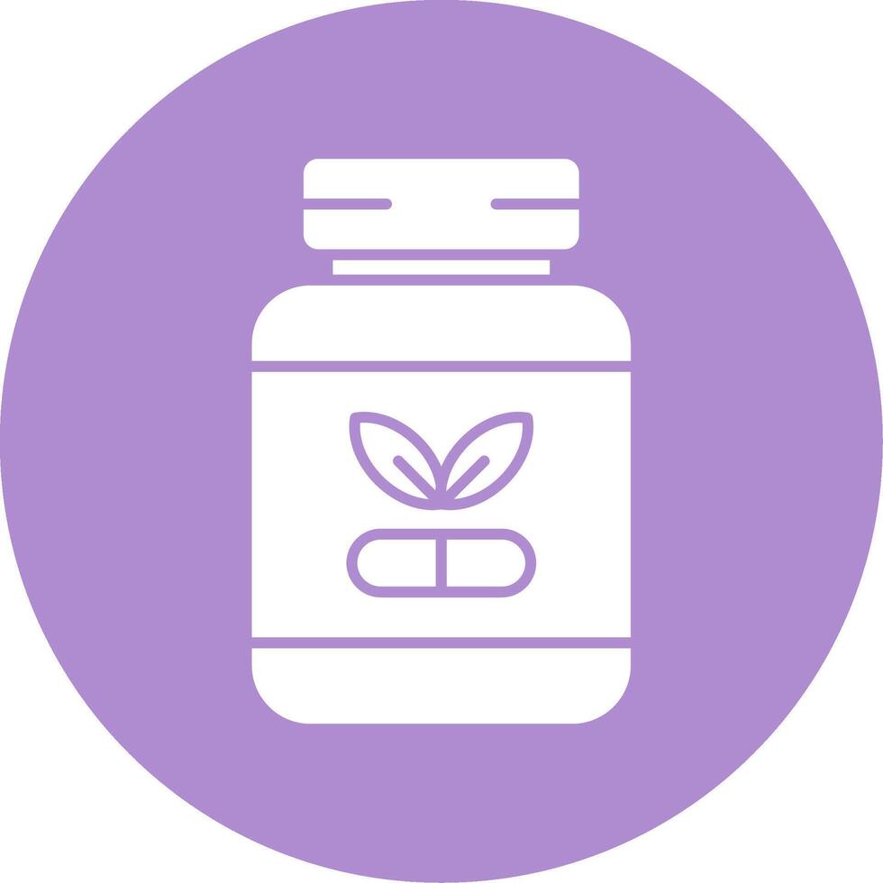 Supplements Glyph Circle Icon vector