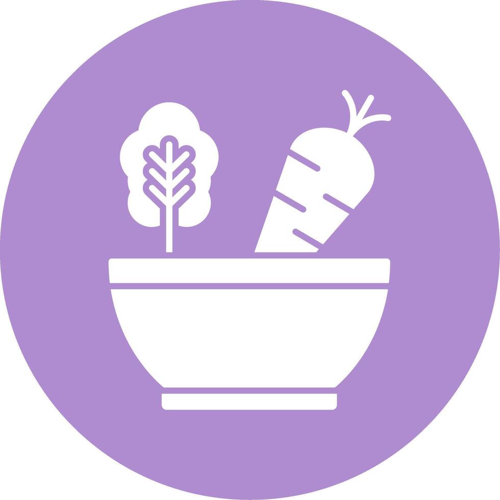 Salad Glyph Circle Icon vector