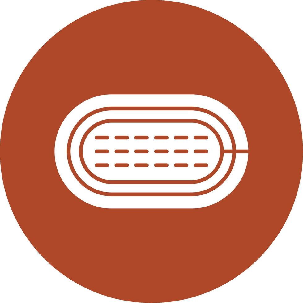 Running Track Glyph Circle Icon vector