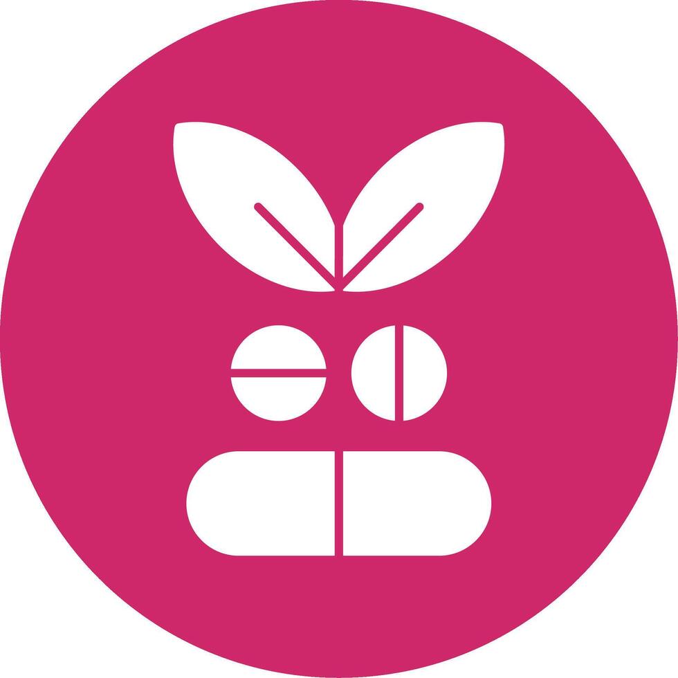 Vitamins Glyph Circle Icon vector