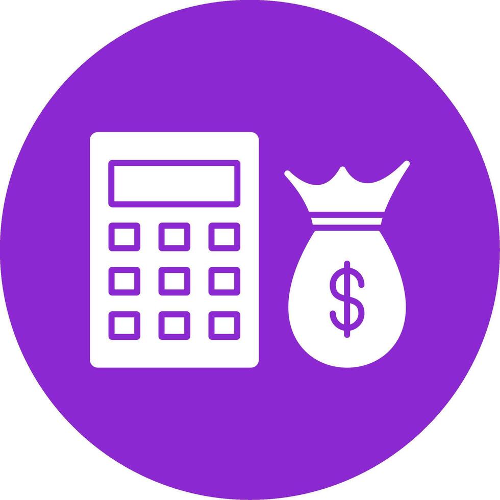 Accounting Glyph Circle Icon vector