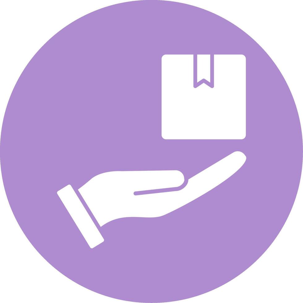 Packet Glyph Circle Icon vector