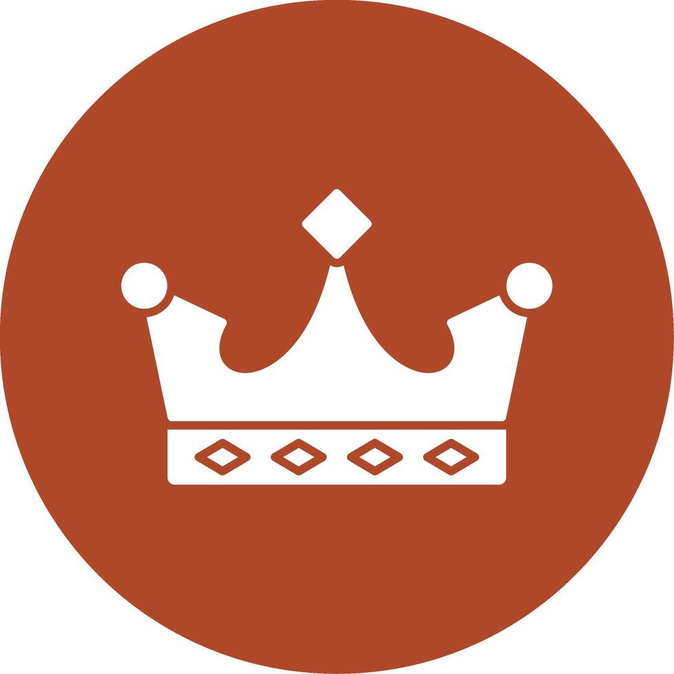 King Glyph Circle Icon vector