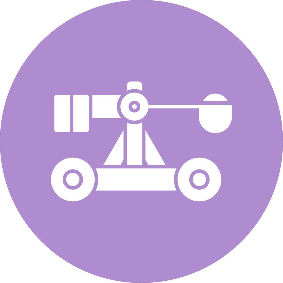 Catapult Glyph Circle Icon vector