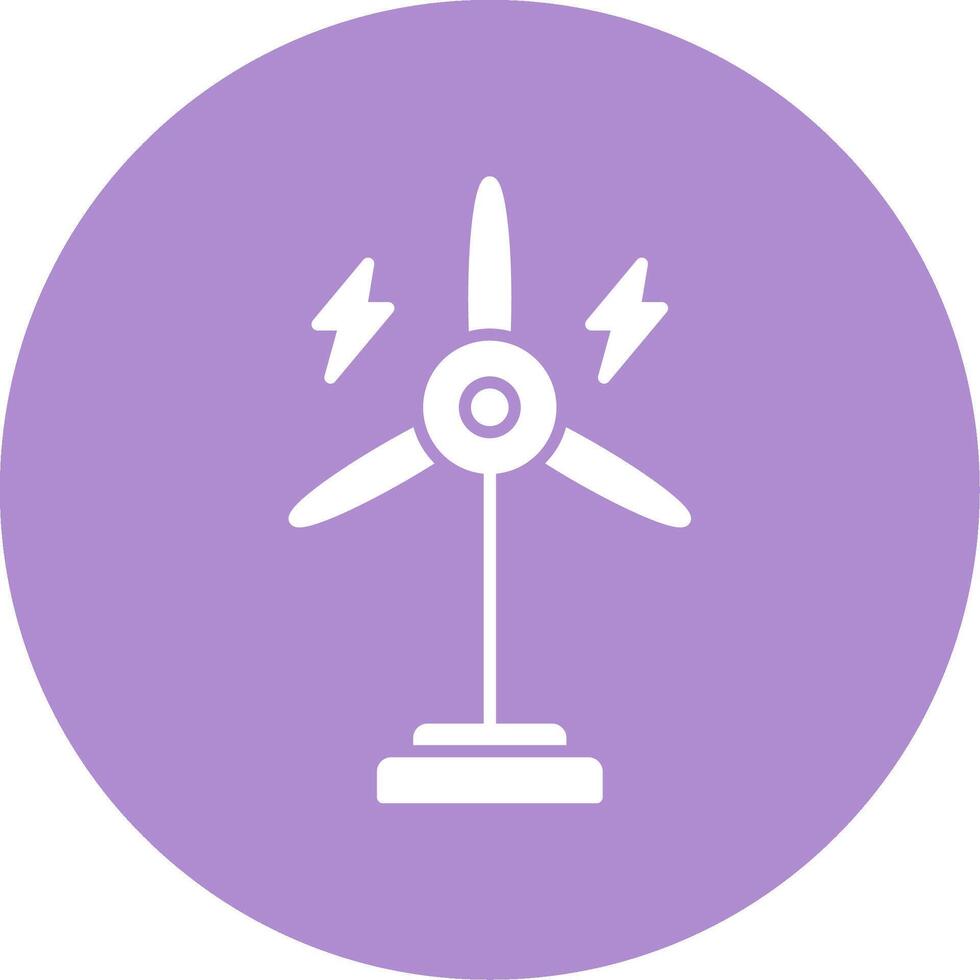 Eolic Turbine Glyph Circle Icon vector