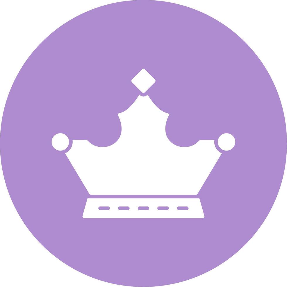 monarquía glifo circulo icono vector