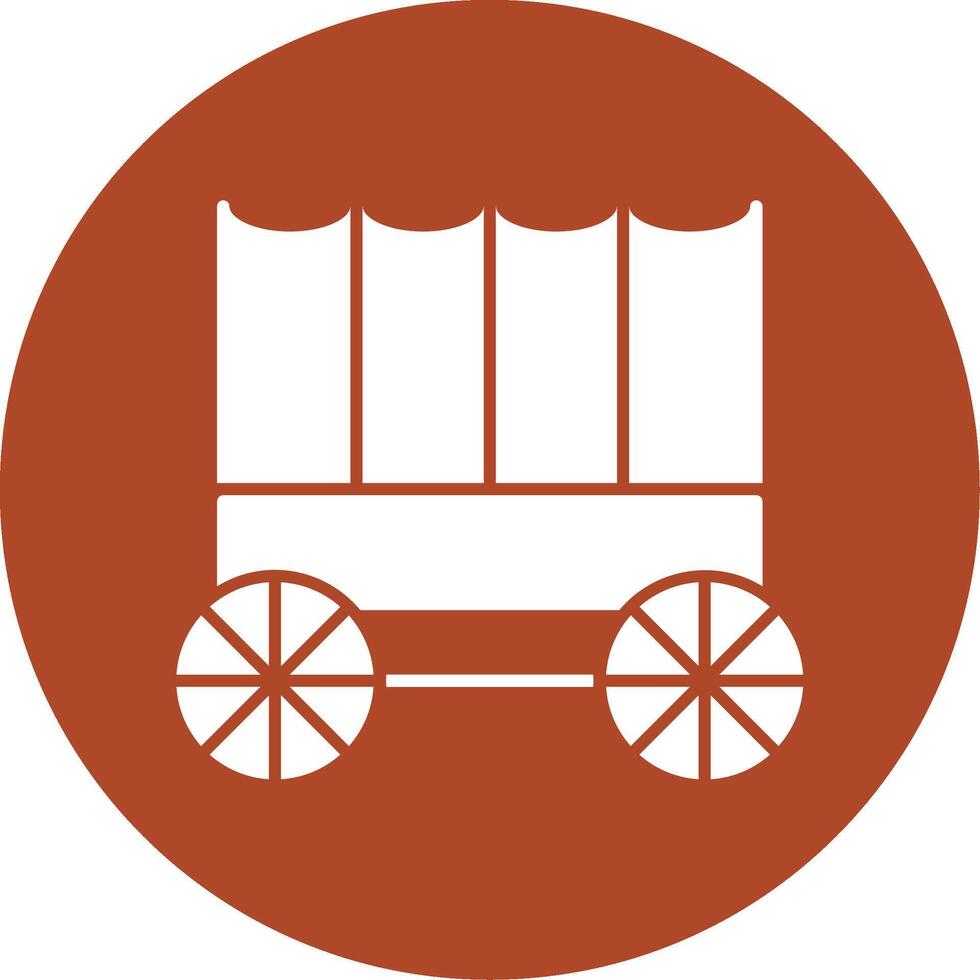 Carriage Glyph Circle Icon vector
