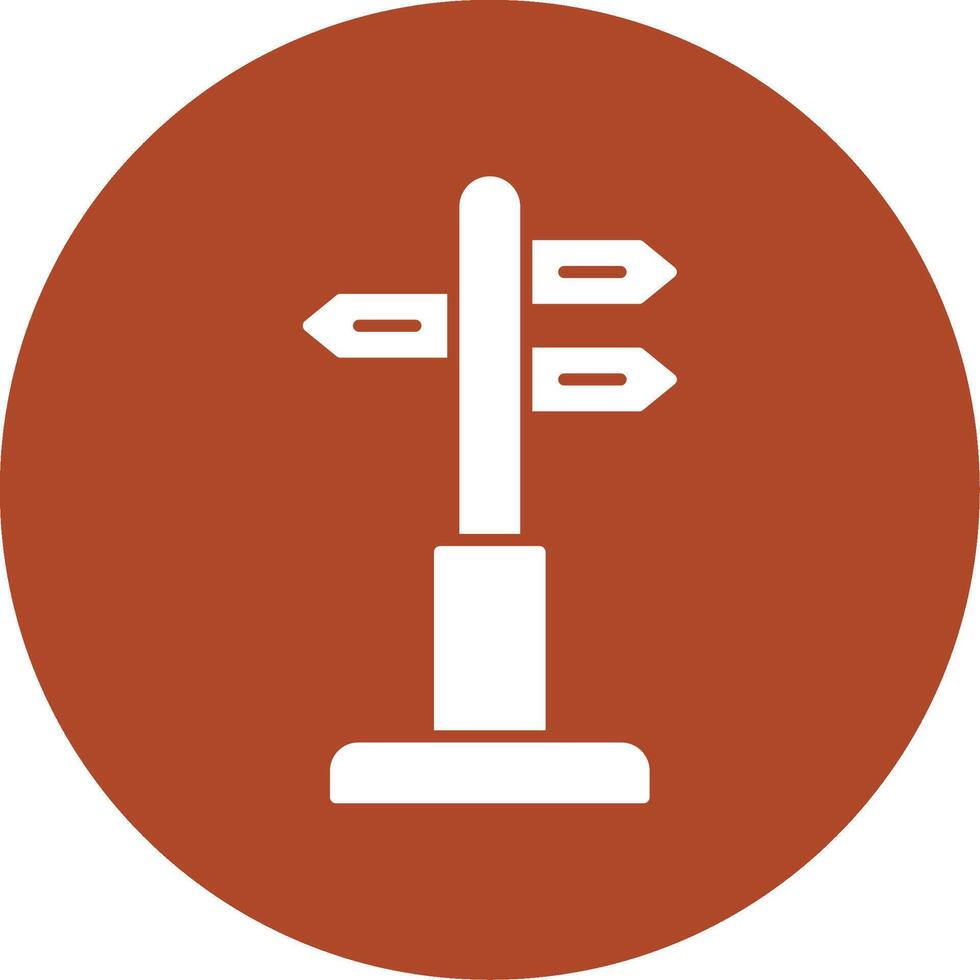 Directional Sign Glyph Circle Icon vector