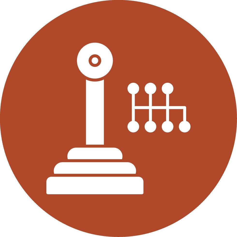 Gearshift Glyph Circle Icon vector