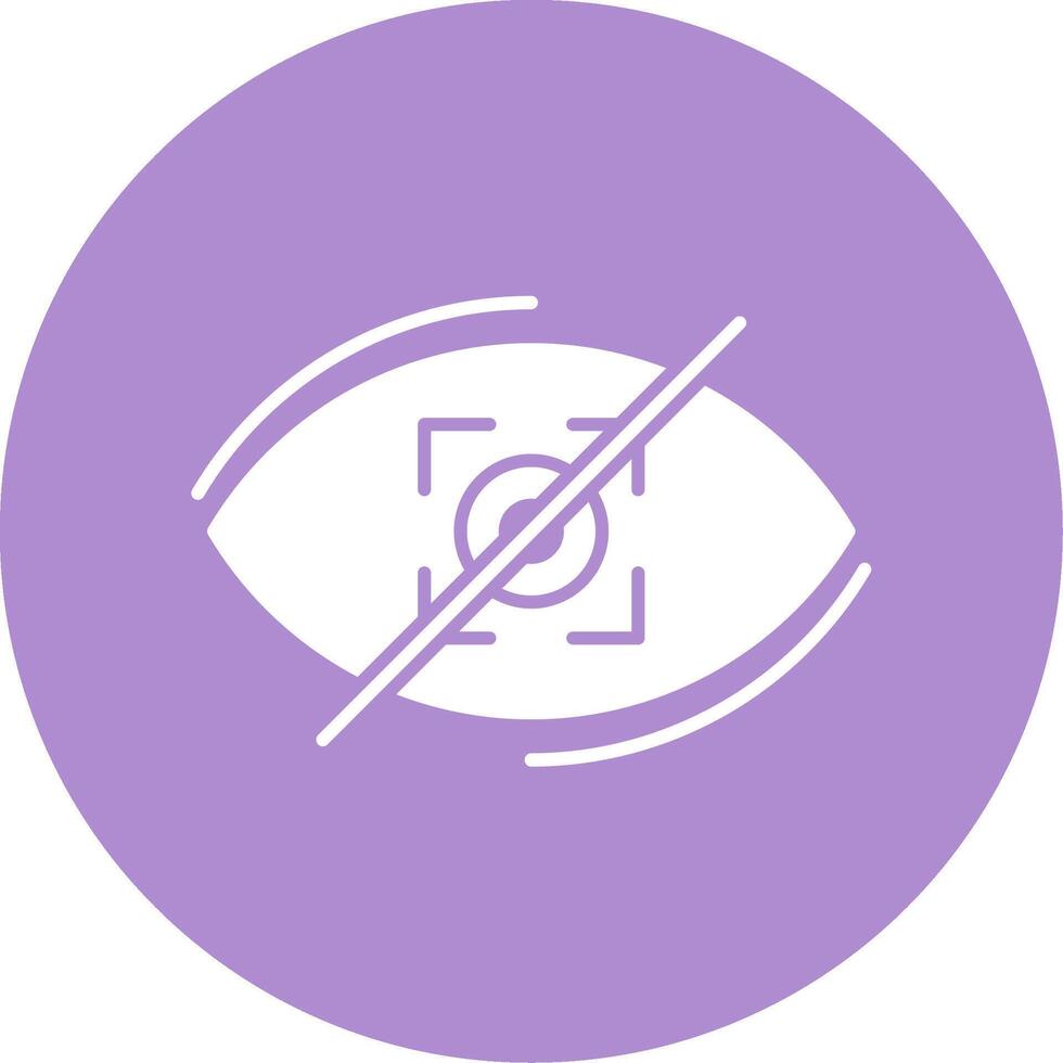 Visibility Off Glyph Circle Icon vector