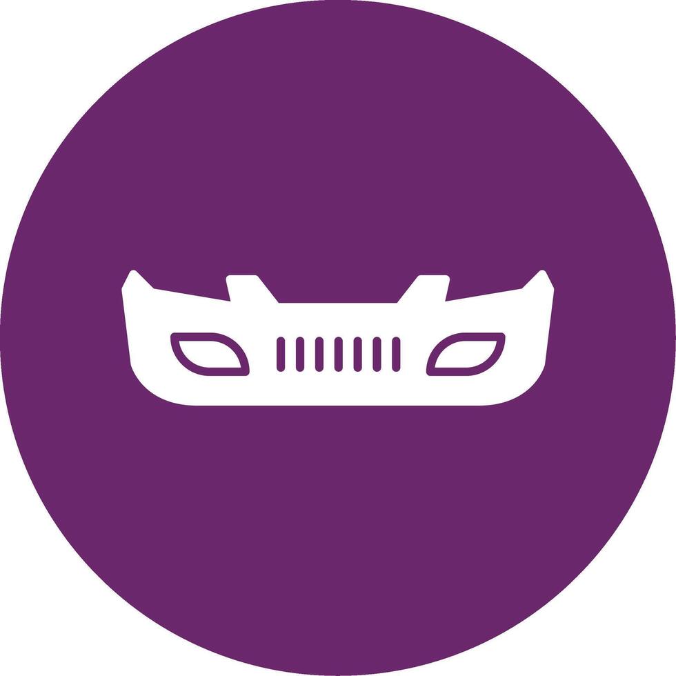 Bumper Glyph Circle Icon vector
