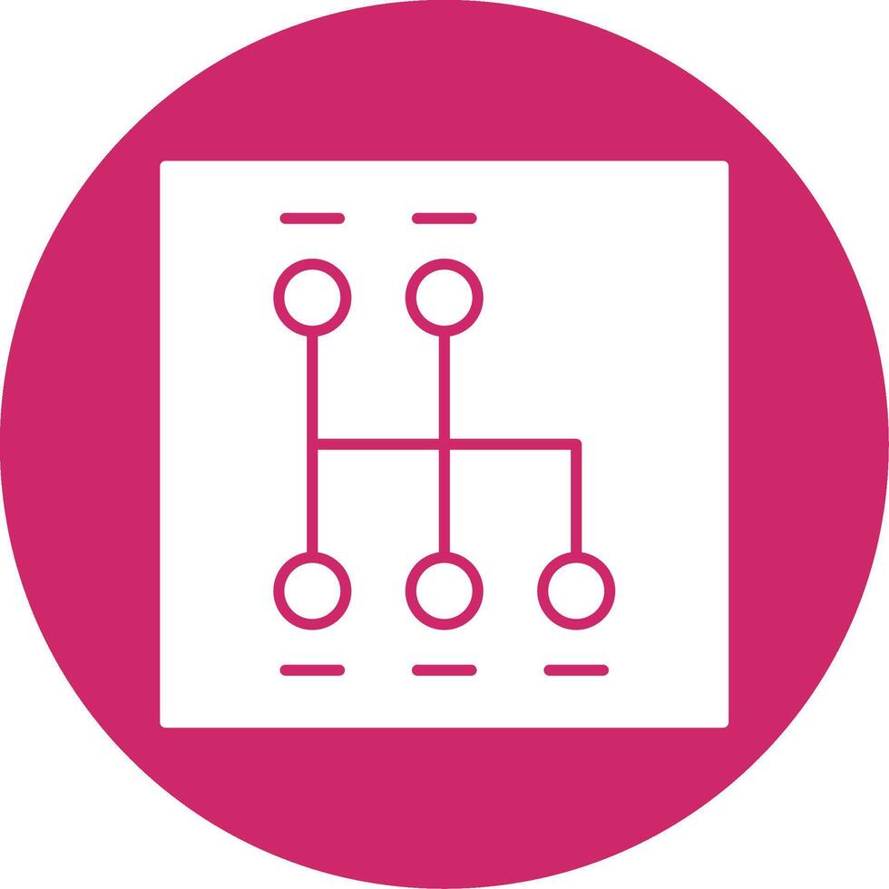Shift Glyph Circle Icon vector