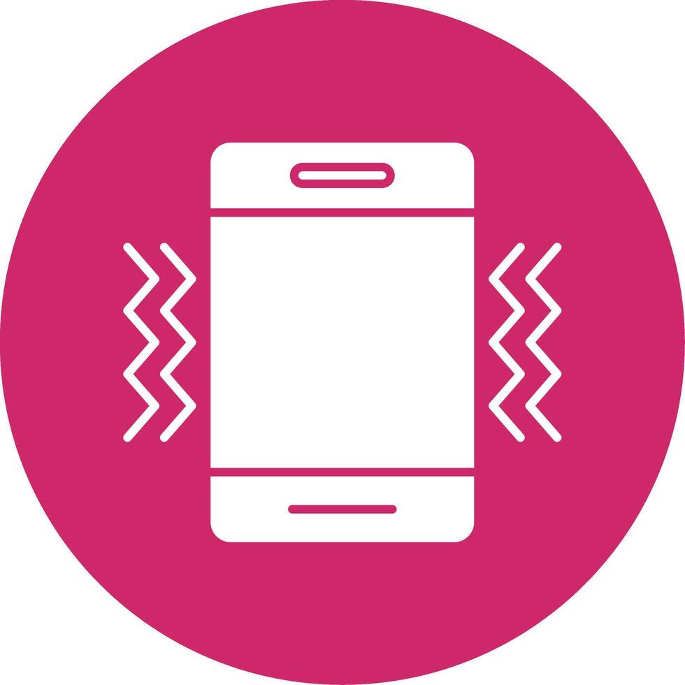 Vibration Glyph Circle Icon vector