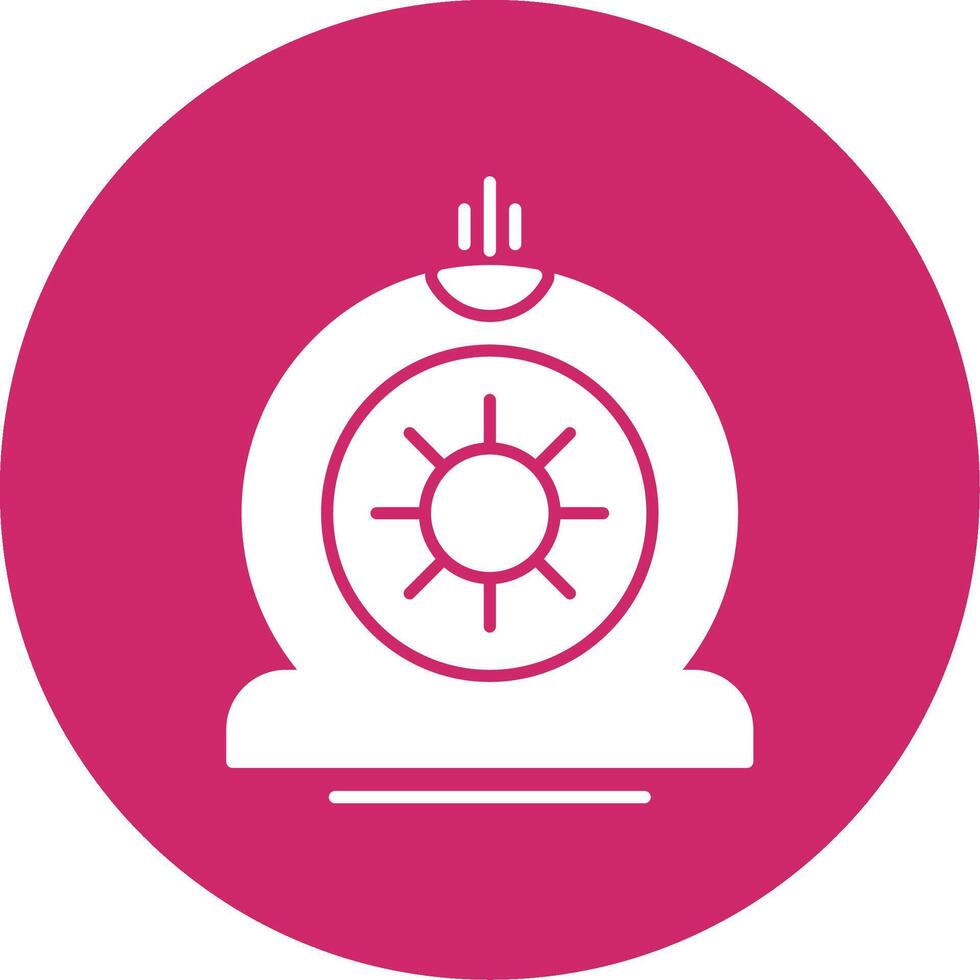 Flat Tire Glyph Circle Icon vector