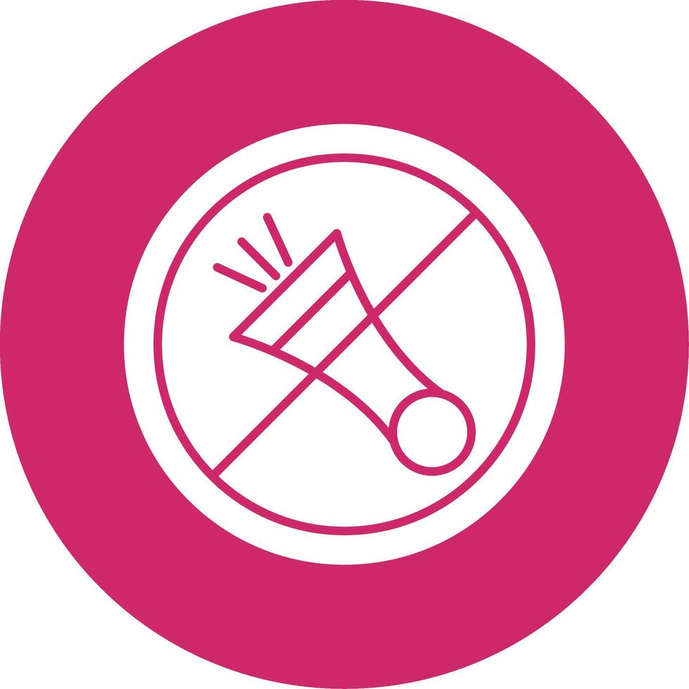 No Horn Glyph Circle Icon vector