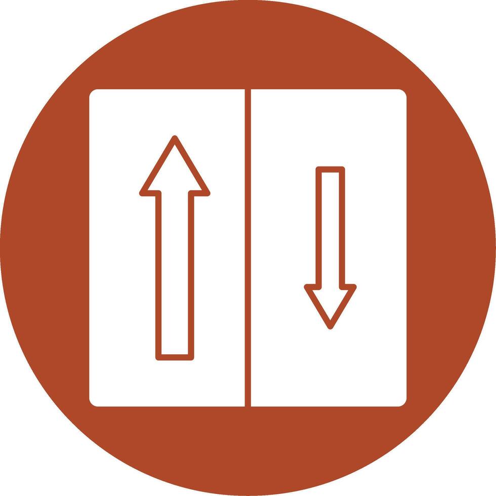 Priority Oncomming Glyph Circle Icon vector