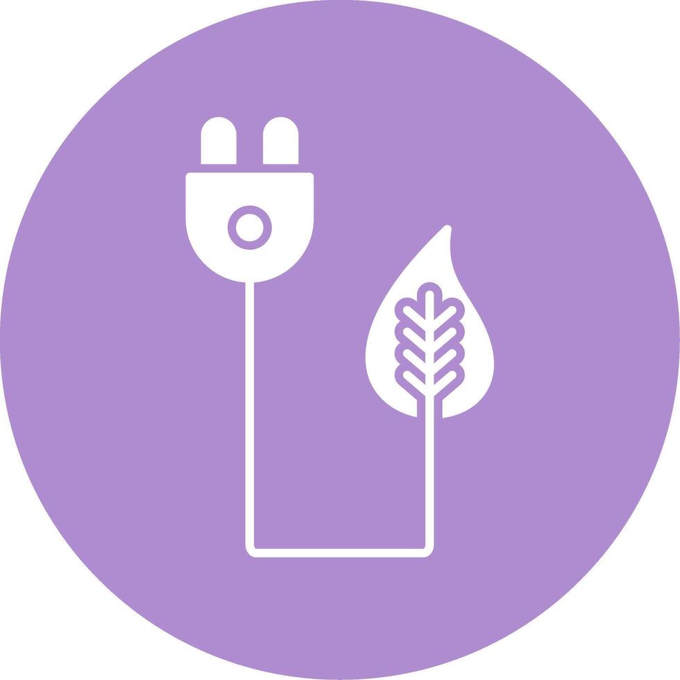 Bio Energy Glyph Circle Icon vector