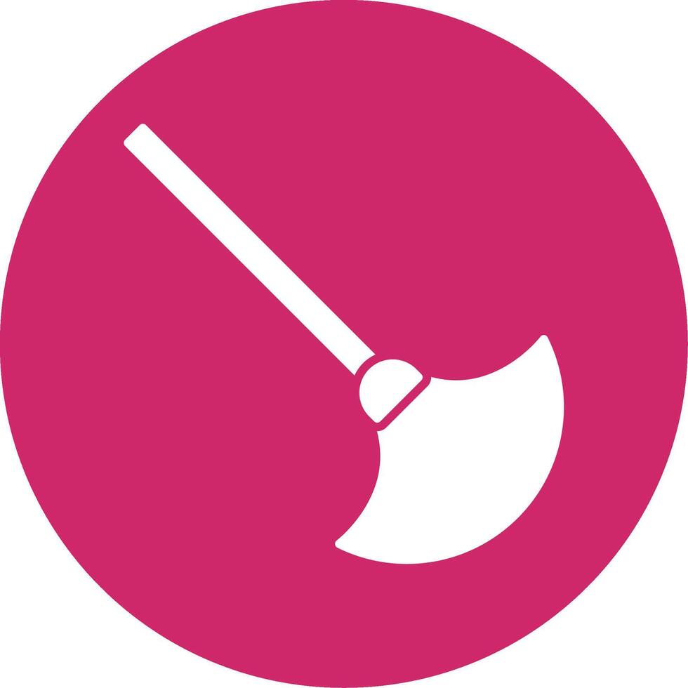 Duster Glyph Circle Icon vector