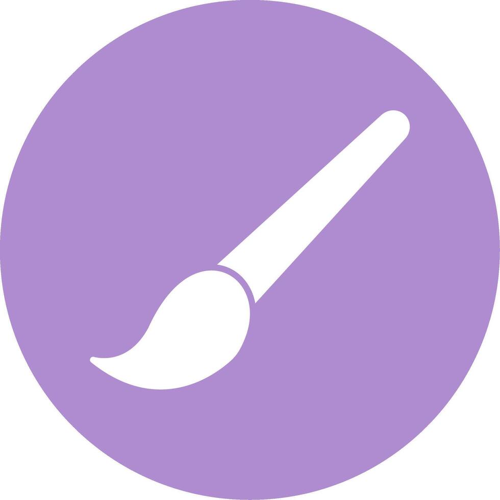 Brush Glyph Circle Icon vector