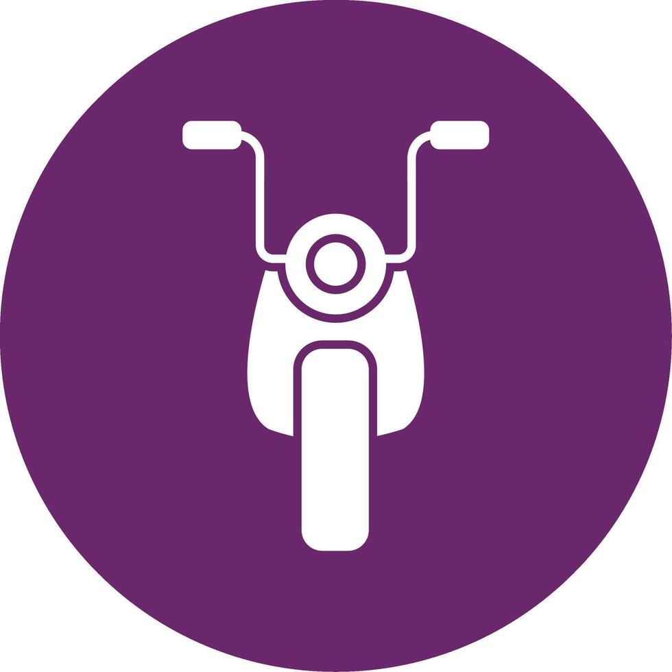 Motorcycle Glyph Circle Icon vector