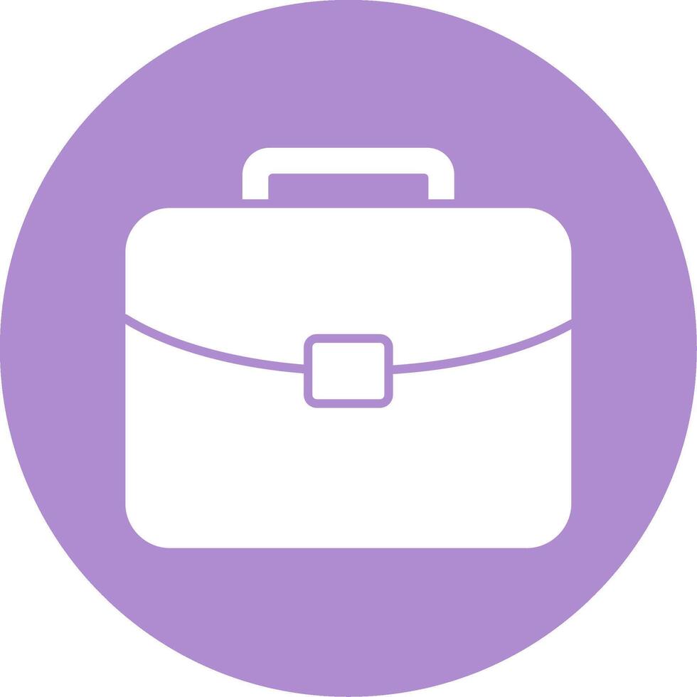 Brief Glyph Circle Icon vector
