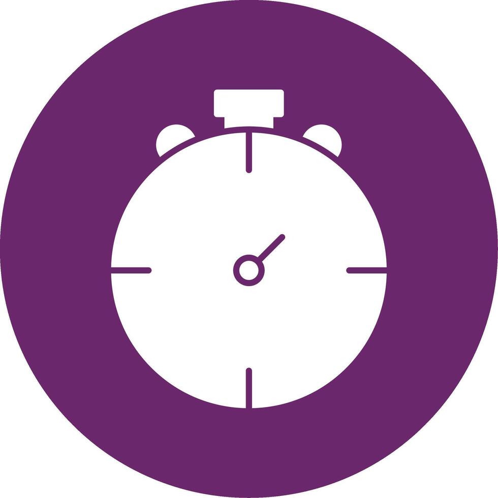 Stop Watch Glyph Circle Icon vector