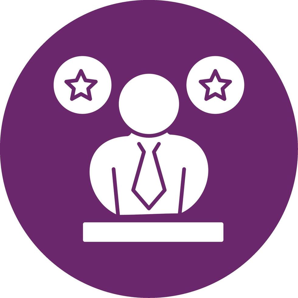 Leader Glyph Circle Icon vector