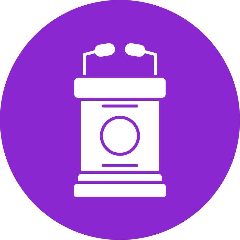 Lectern Glyph Circle Icon vector