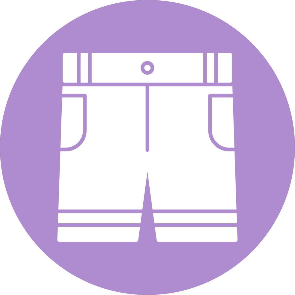 Shorts Glyph Circle Icon vector